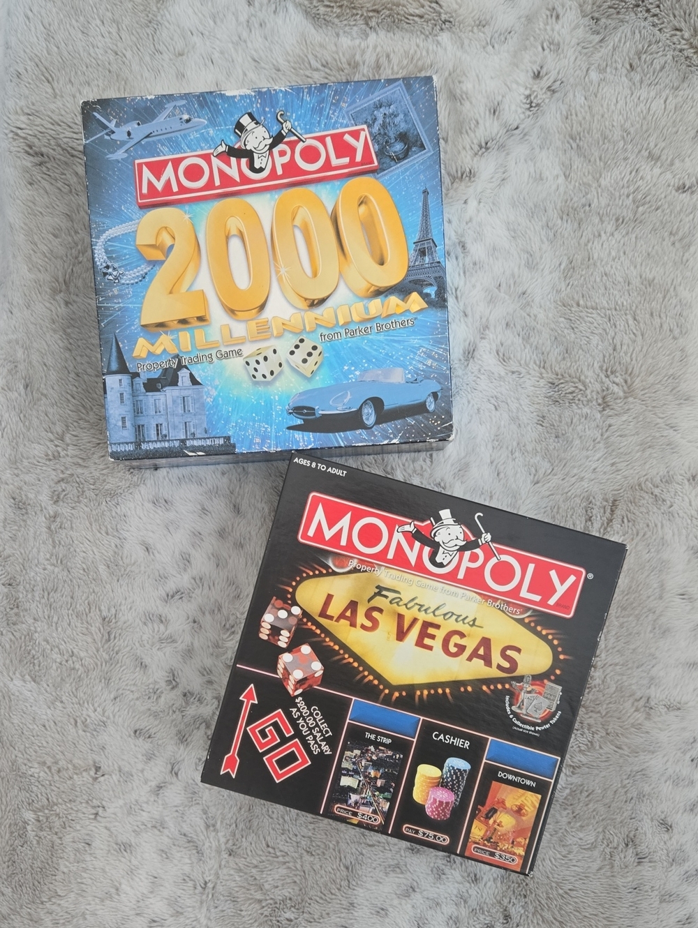 2 game Monopoly Las Vegas and 2000 Millennium editions